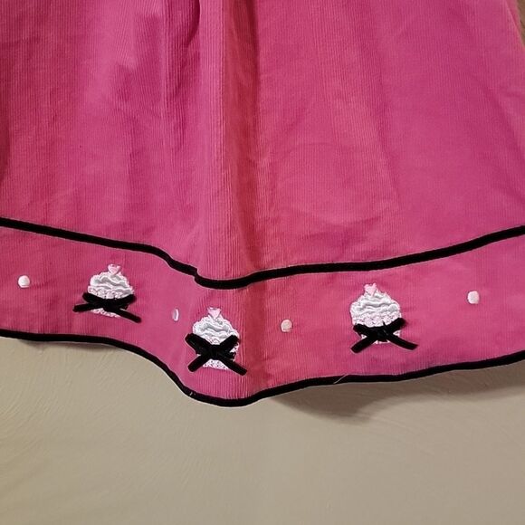 HARTSTRINGS BABY PINK CORDUROY DRESS WITH CUPCAKES ON HEM, SIZE 12 MONTHS - Picture 5 of 11